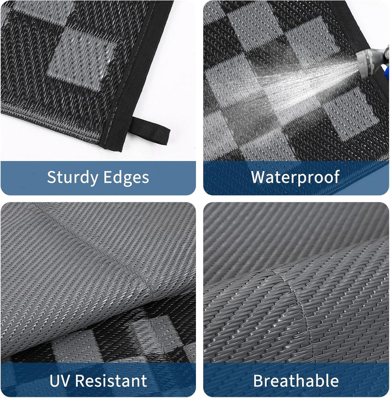 Outdoor Rug Portable Reversible
