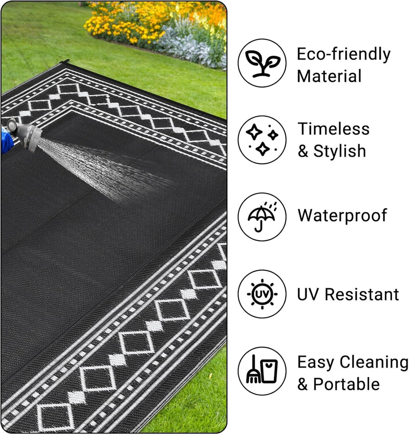 Outdoor Rug Portable Reversible