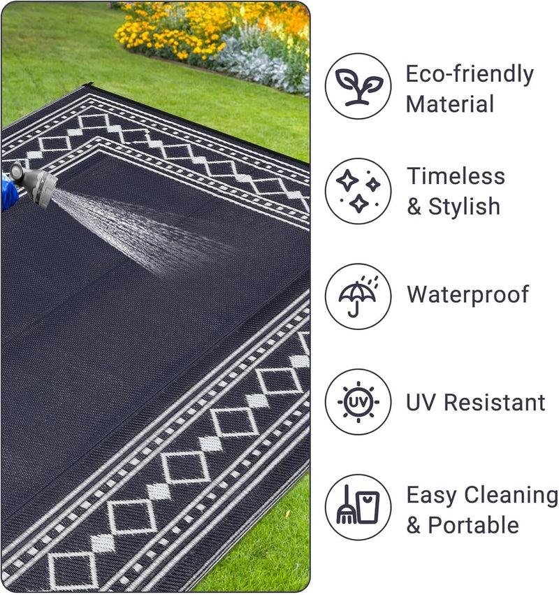 Outdoor Rug Portable Reversible