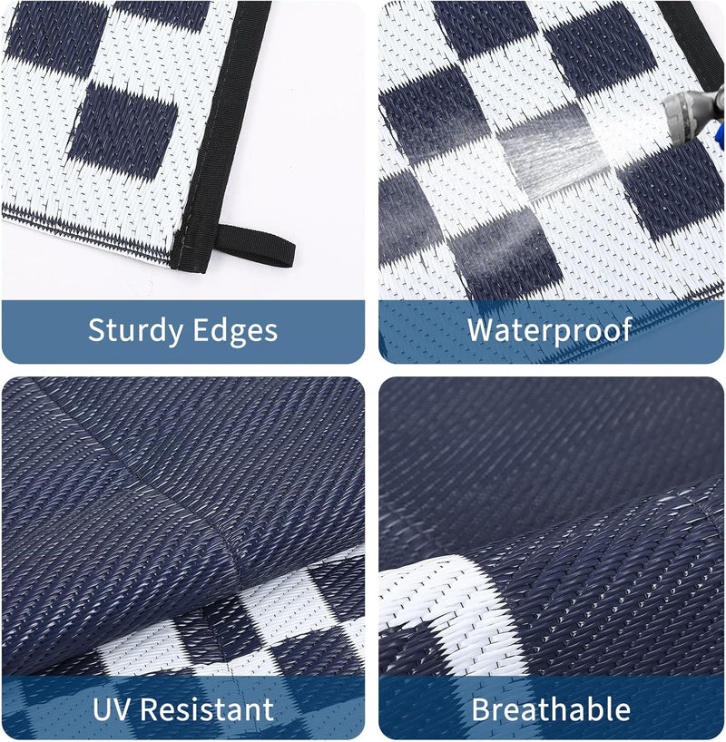 Outdoor Rug Portable Reversible