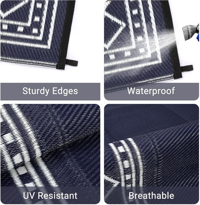 Outdoor Rug Portable Reversible