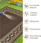 Outdoor Rug Portable Reversible