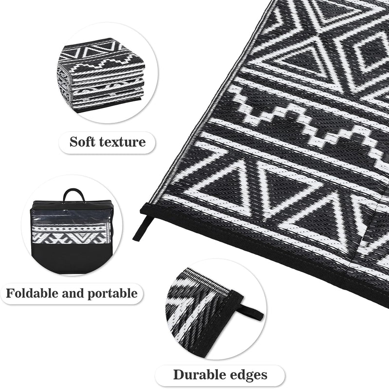 Outdoor Rug Portable Reversible