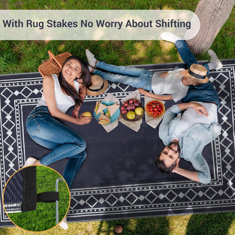 Outdoor Rug Portable Reversible