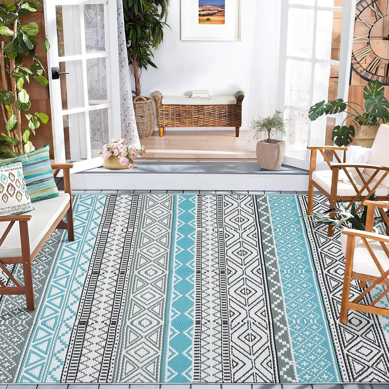Outdoor Rug Portable Reversible
