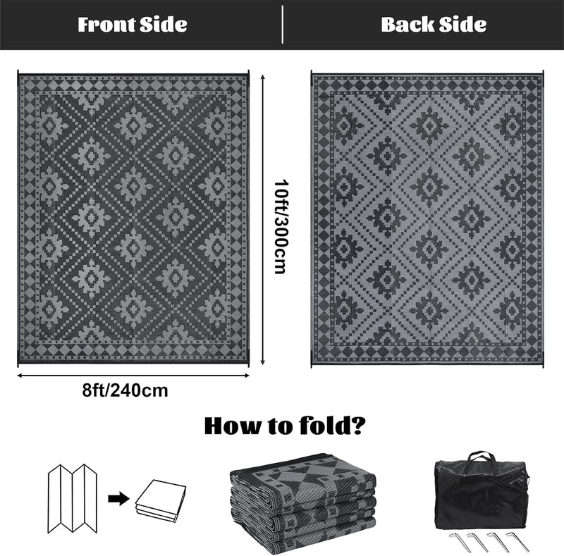 Outdoor Rug Waterproof Large