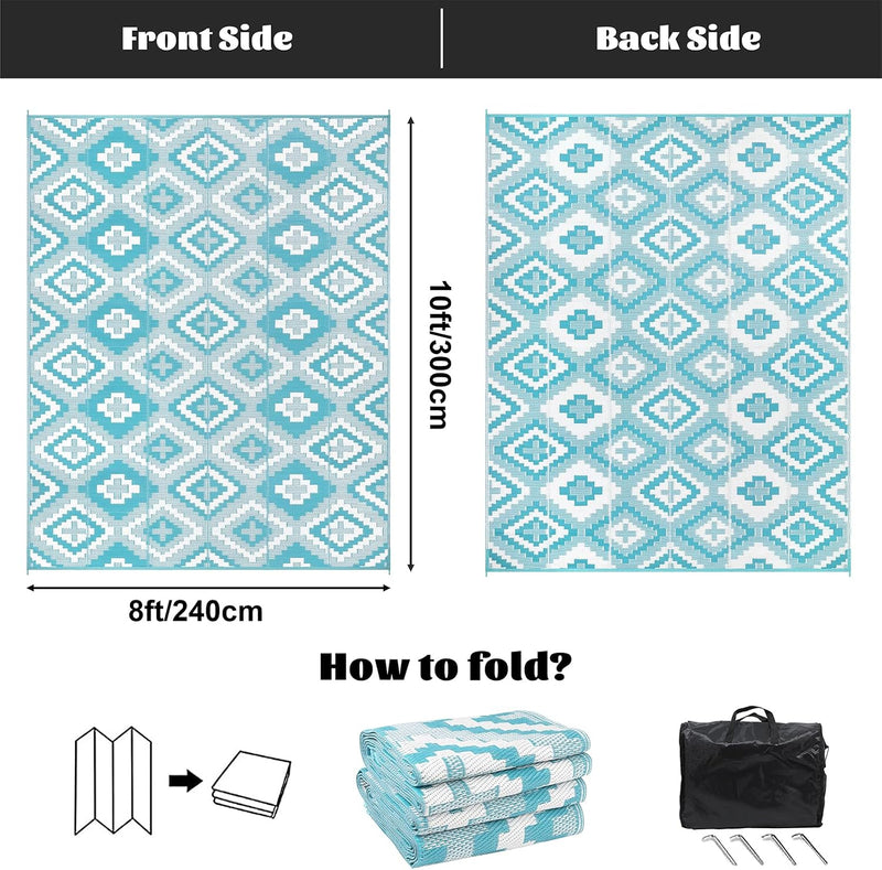 Outdoor Rug Waterproof Large