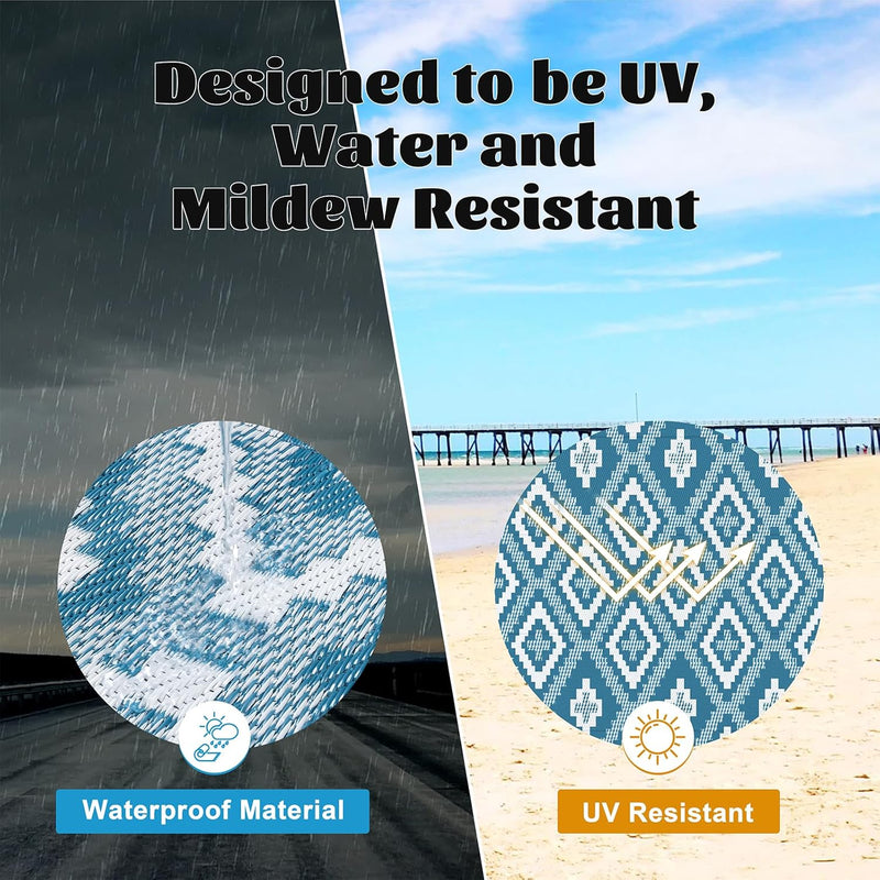 Outdoor Rug Waterproof Large