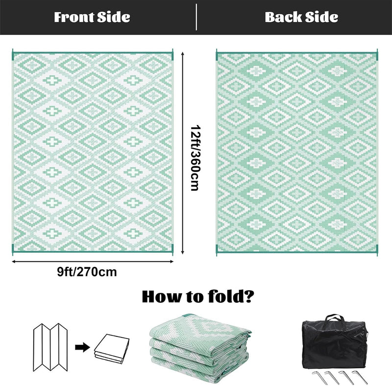 Outdoor Rug Waterproof Large
