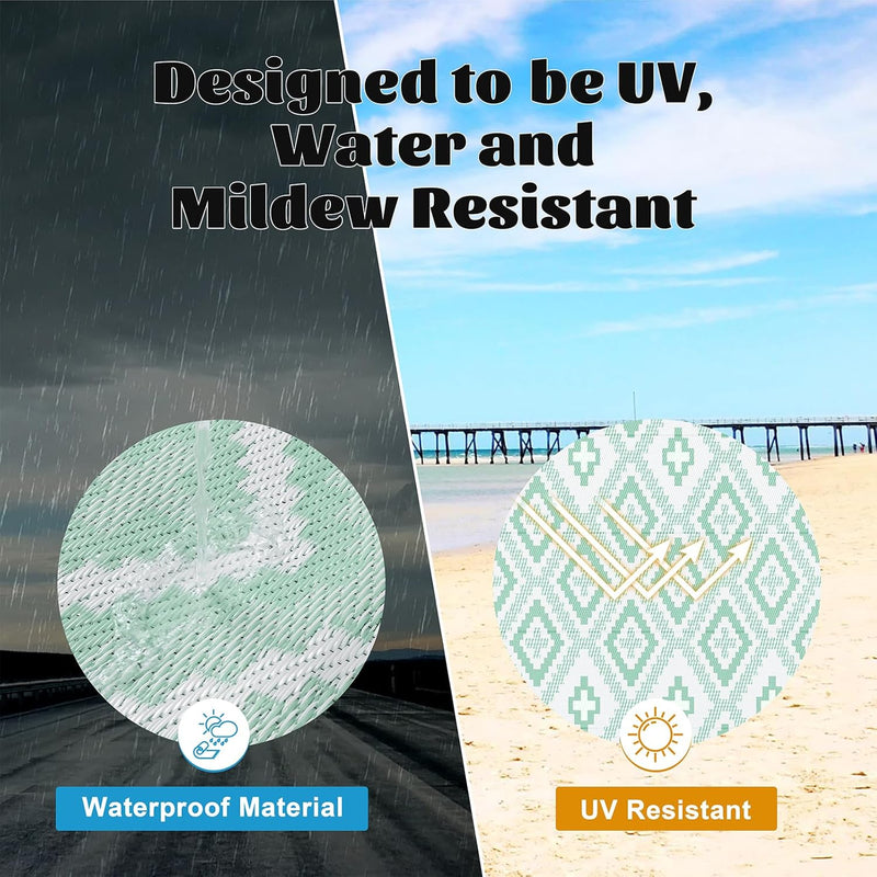 Outdoor Rug Waterproof Large