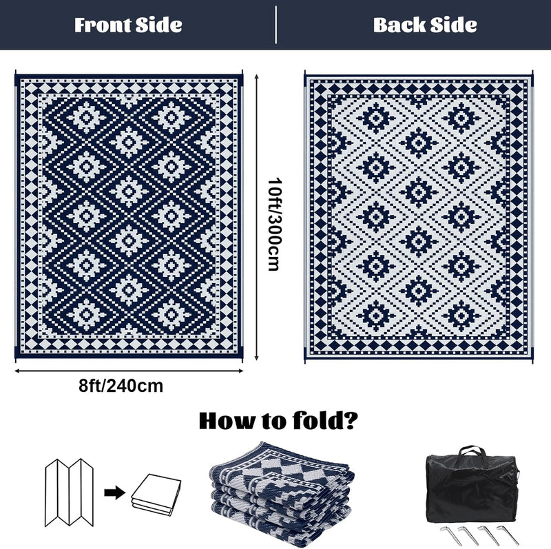 Outdoor Rug Waterproof Large