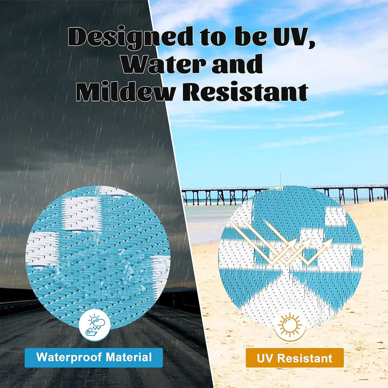 Outdoor Rug Waterproof Large