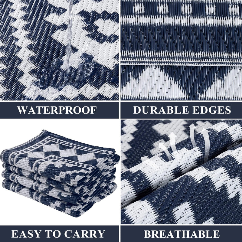 Outdoor Rug Waterproof Large