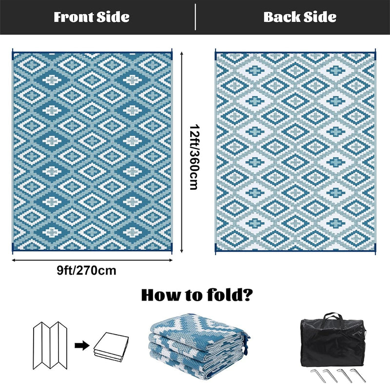 Outdoor Rug Waterproof Large