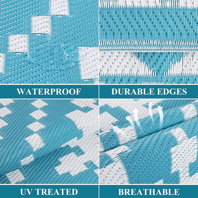 Outdoor Rug Waterproof Large