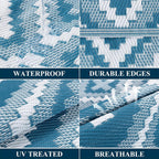 Outdoor Rug Waterproof Large