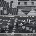 Outdoor Rug Waterproof Large