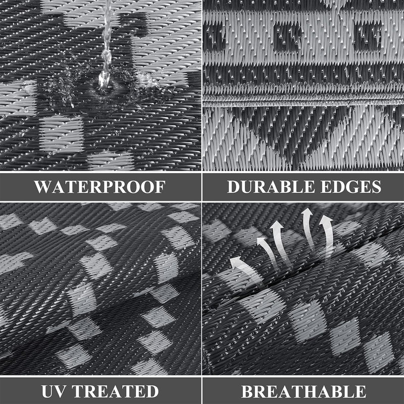 Outdoor Rug Waterproof Large