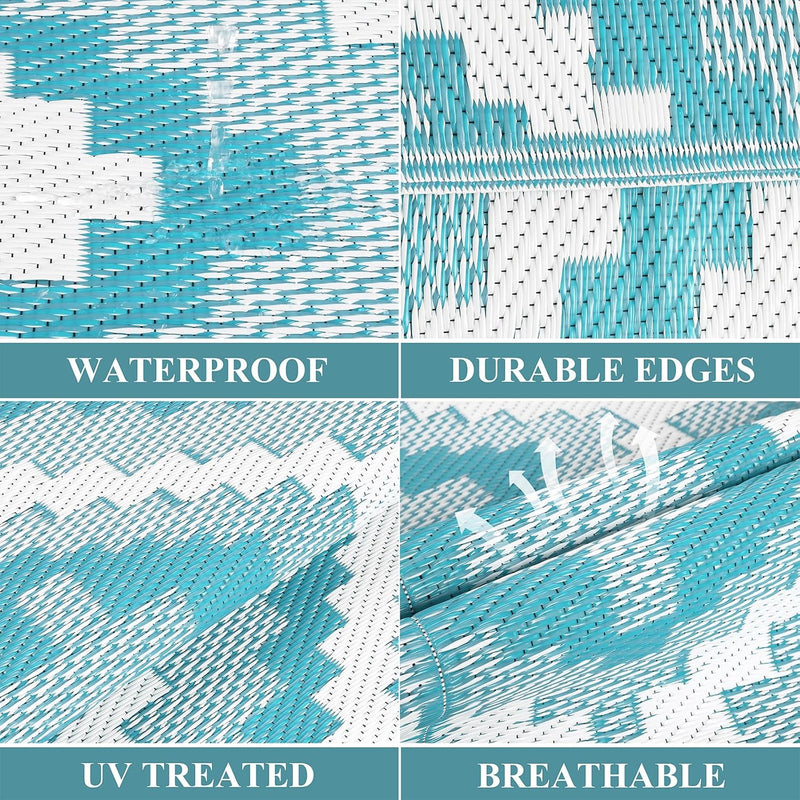 Outdoor Rug Waterproof Large