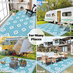 Outdoor Rug Waterproof Large