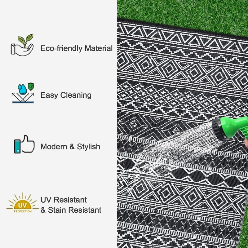 Outdoor Rug Waterproof Reversible