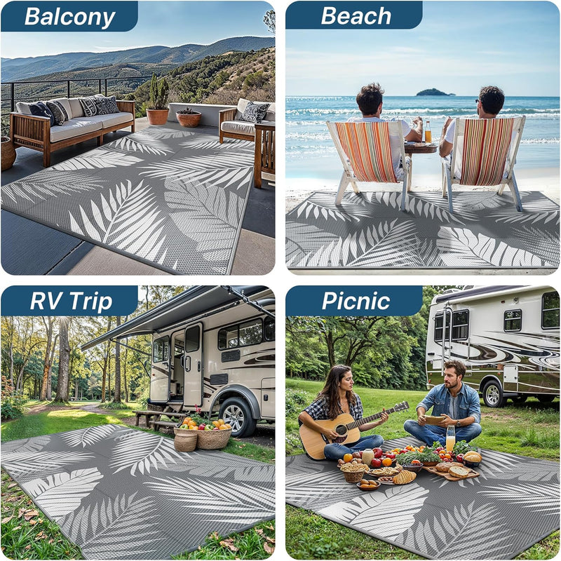 Outdoor Rug Waterproof Reversible Garden Carpet UV