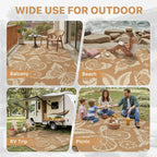 Outdoor Rug Waterproof Reversible Garden Carpet UV