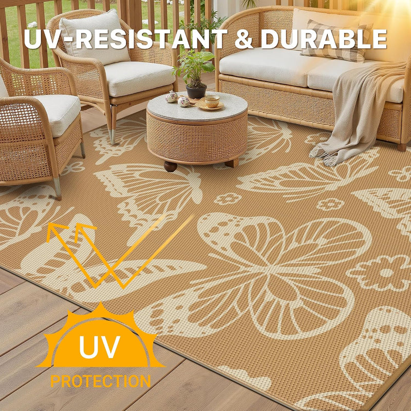 Outdoor Rug Waterproof Reversible Garden Carpet UV