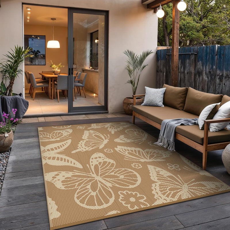 Outdoor Rug Waterproof Reversible Garden Carpet UV