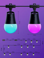 Outdoor Smart String Lights2 30m Dimmable Rgbicw Lights