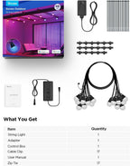 Outdoor Smart String Lights2 30m Dimmable Rgbicw Lights