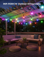 Outdoor Smart String Lights2 30m Dimmable Rgbicw Lights