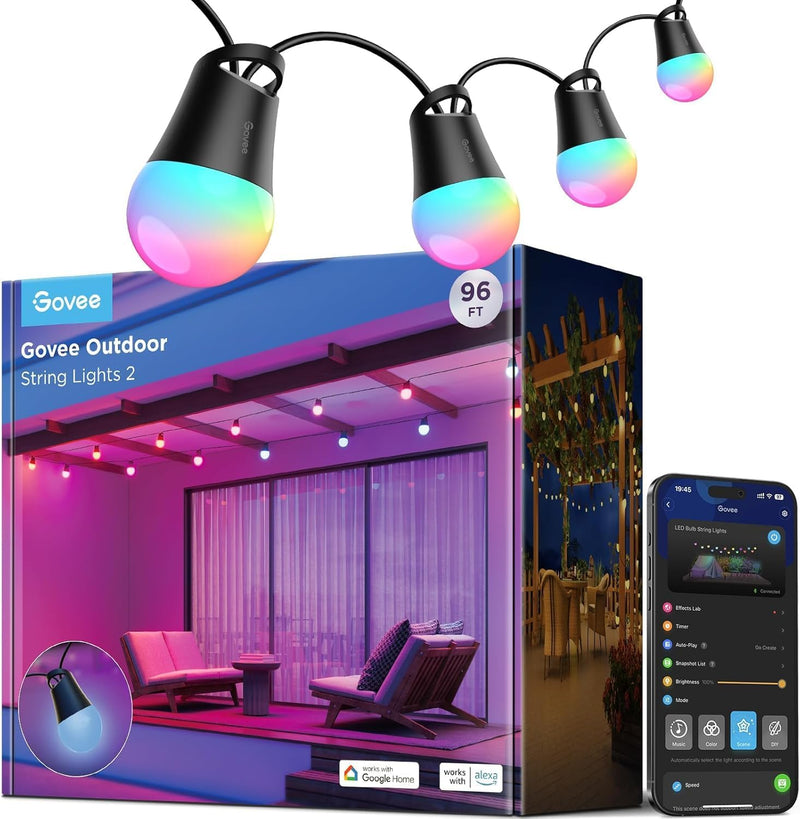 Outdoor Smart String Lights2 30m Dimmable Rgbicw Lights