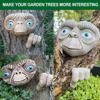 Outdoor Statues Tree Face Garden Ornaments Alien Decoration