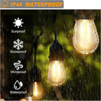Outdoor String Lights 100FT LED Festoon Garden 30