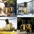 Outdoor String Lights 100FT LED Festoon Garden 30
