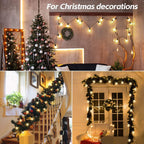 Outdoor String Lights 100FT LED Festoon Garden 30