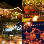 Outdoor String Lights 100FT LED Festoon Garden 30