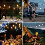 Outdoor String Lights 100FT LED Festoon Garden 30