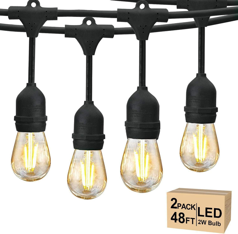Outdoor String Lights LED 15m S14 48FT Festoon