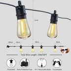 Outdoor String Lights LED Mains 30 Meters Festoon