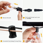 Outdoor String Lights Main Powered 60m Linkable Festoon