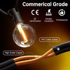 Outdoor String Lights Main Powered 60m Linkable Festoon