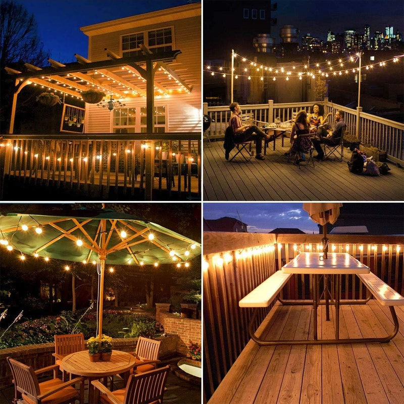 Outdoor String Lights Main Powered 60m Linkable Festoon