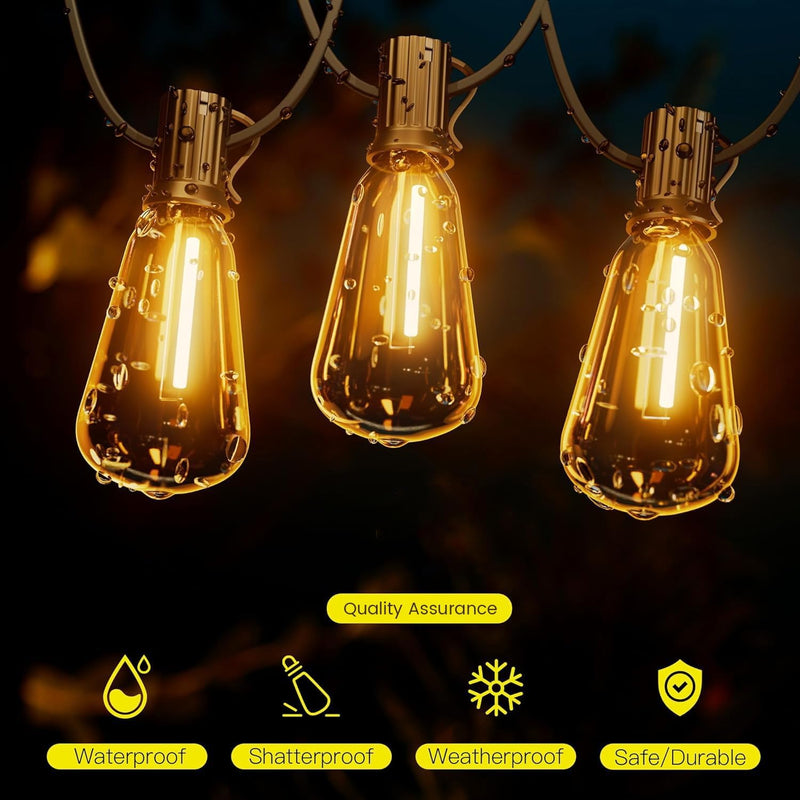 Outdoor String Lights Mains Powered 120FT 36m Garden