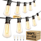 Outdoor String Lights Mains Powered 120FT 36m Garden