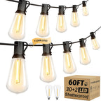 Outdoor String Lights Mains Powered 180FT Garden Festoon