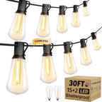 Outdoor String Lights Mains Powered 180FT Garden Festoon