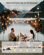 Outdoor String Lights Mains Powered 180FT Garden Festoon
