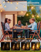 Outdoor String Lights Mains Powered 180FT Garden Festoon